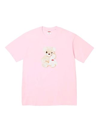 SUPREME bear-print T-shirt - Pink