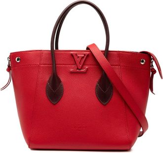Louis Vuitton Red Color Wine Leather Shoulder Bag Tote Bag (Pre-Owned)