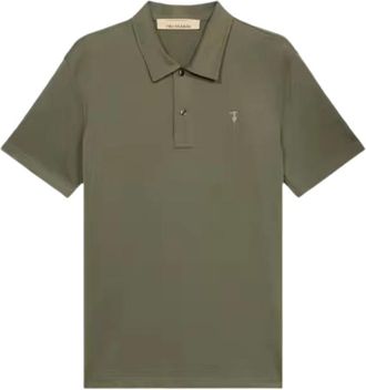 Trussardi Regular Fit Polo-Technical Piquet - Heren - Polos - Groen - S - Katoen - Tops