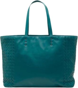 Bottega Veneta Pre-owned Tote Bags, female, Blue, Size: ONE SIZE Pre-owned Tote Bag