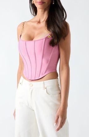 Marciano Aisha Bustier Crop Top in Pink at Nordstrom, Size X-Small