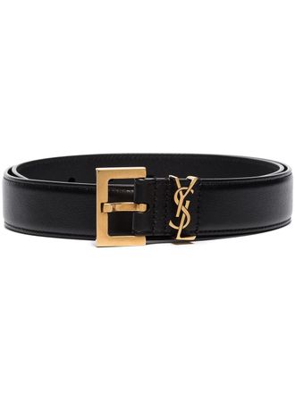 Saint Laurent Cintur&oacute;n Saint Laurent Cassandre de piel