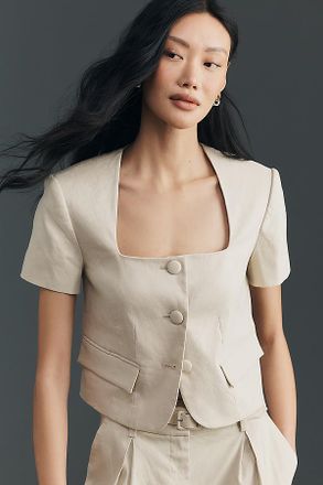 Favorite Daughter Mayfair Linen Blend Top