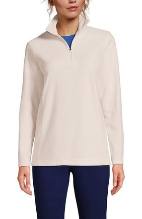 Lands End Anyweather Fleece Quarter Zip Pullover in Ivory Latte at Nordstrom, Size X-Large P