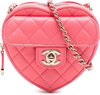 Chanel Pink Mini Lambskin CC in Love Heart Crossbody