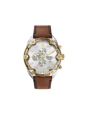 Diesel Spiked 49mm horloge - Zilver