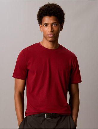 Calvin Klein Mens Liquid Touch Crewneck T-Shirt - Red - 2XL