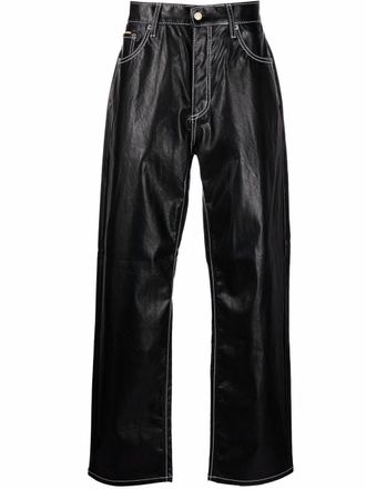 Eytys faux-leather wide-leg trousers - Black