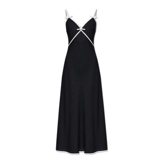 Moschino Midi Dresses, female, Black, Size: M Spaghetti Strap Dress