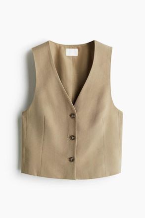 H&M Short Waistcoat in Beige at Nordstrom, Size Xx-Large