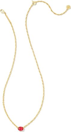 Kendra Scott Womens Cailin Crystal Pendant Necklace In Gold Red