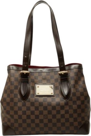 Louis Vuitton Brown Damier Canvas Ebene Leather Pvc Handbag Tote Bag (Pre-Owned)