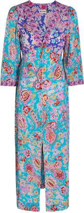Rixo Rixo Dahlia Floral-print Silk Midi Dress - Multicoloured - 16 (UK 16 / XL)