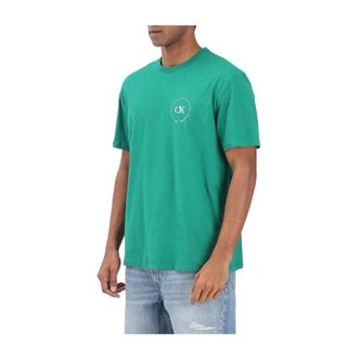 Calvin Klein T-Shirts, male, Green, Size: 2XL T-Shirts