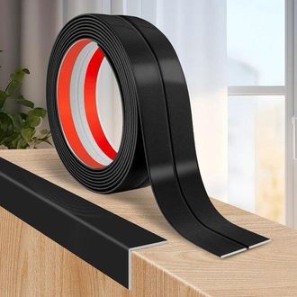 No Brand Rodapi&eacute; Flexible Autoadhesivo De Pvc (2 Cm X 3 M), Perfil Decorativo Para Esquinas, Tira De Acabado De Pared Y Protector De Bordes (negro)