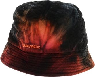 Dsquared2 Red Tie-Dye Bucket Hat
