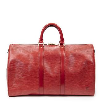 Louis Vuitton Pre-owned Womens Keepall 45 Travel Bag - Red - One Size