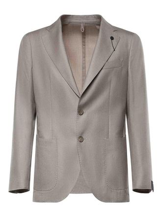 Santaniello Single-Breasted Wool-Blend Blazer