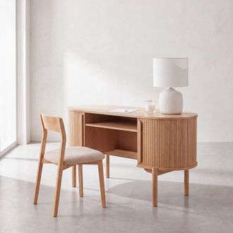 Maisons du monde Escritorio con 5 estantes de chapa de roble, 150 cm