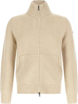 Moncler Cardigan Stone 215 - - Knitwear - Uomo - Beige - XL