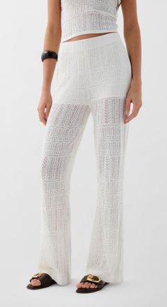Scalpers Pointelle White Pant at Nordstrom, Size Medium Eu