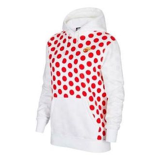 Nike (WMNS) Nike Sportswear Pullover Hoodie White Red CQ7779-167