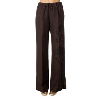 Liviana Conti Wide Trousers, female, Black, Size: L Pantalone Julian