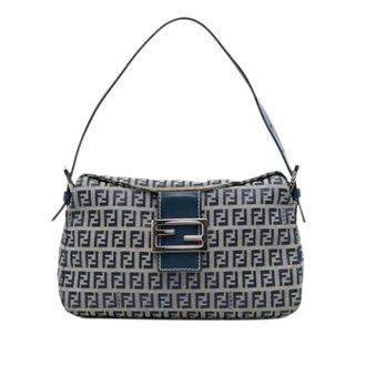 Fendi Pre-owned Baguette Schoudertas - Dames - Pre-owned - Blauw - Maat: ONE Size Leer