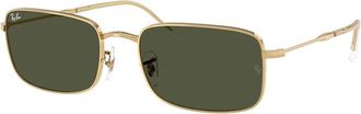 Ray-Ban G-15 Green Rectangular Sunglasses RB3746 001/31 56