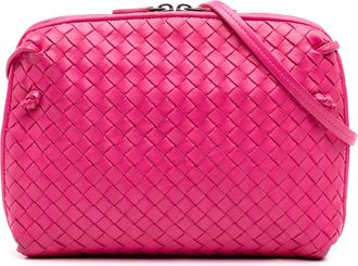 Bottega Veneta Pre-owned Womens Woven Leather Crossbody Bag - Poppy - One Size