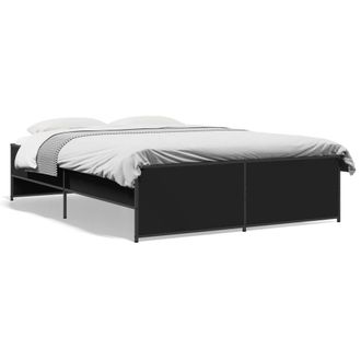 Berkfield Home Bed Frame without Mattress Black 135x190 cm Double