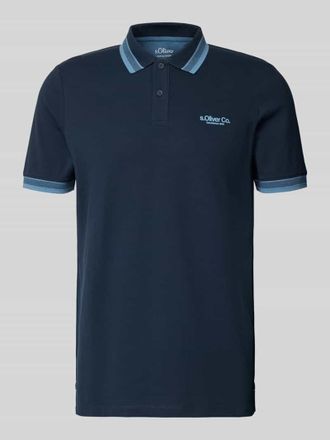 s.Oliver Red Label Regular Fit Poloshirt aus Baumwoll-Mix in Marine, Gr&ouml;&szlig;e XXL