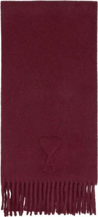 Ami Sciarpa Ami de Coeur goffrata in lana - Rosso