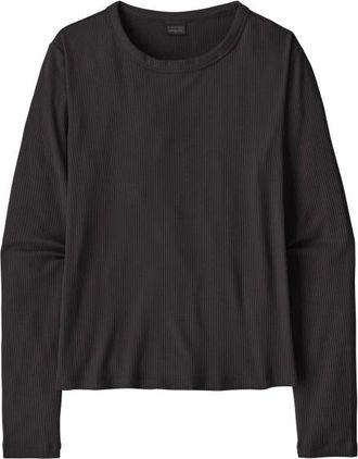 Patagonia L/S Rib Knit Top Longsleeve f&uuml;r Damen | schwarz