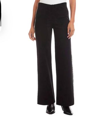 Karen Kane Contrast Pant In Black And Cream