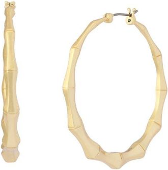 AllSaints Medium Angular Hoop Earrings in Vintage Gold at Nordstrom