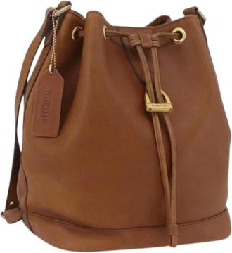 Burberry Pre-owned Bucket Bags, female, Brown, Size: ONE SIZE Pre-owned Vintage Shoulder Bag
