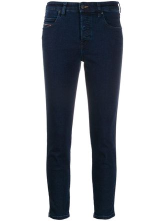 Diesel Babhila slim fit jeans - women - Cotton/Polyester/Leather/Spandex/Elastane - 24/32 - Blue