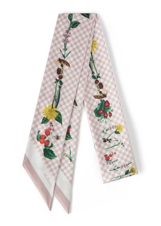 Mulberry Printed Skinny Scarf - Pink - One Size
