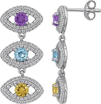 Rina Limor Silver 3.02 Ct. Tw. Gemstone Earrings