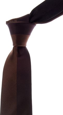 Canali Black & Orange Ombre Silk Tie