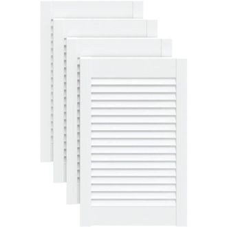 vidaXL Ante a Lamelle 4 pz Bianche 61,5x39,4 cm in Legno di Pino - Vidaxl
