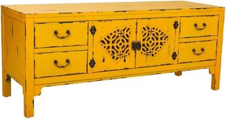 Wanderlust Deco Mueble bajo de madera 120 x 40 x 50h cm