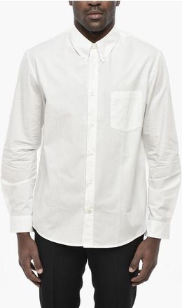 A.P.C. Standard-Fit Solid-Colored Shirt with Button-Down Collar size M