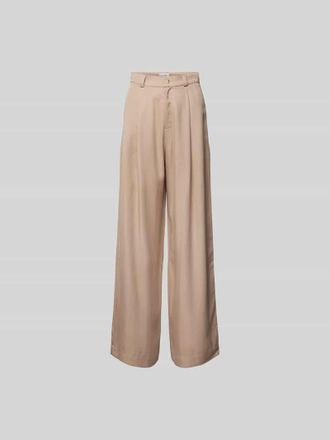 Oh April Stoffhose mit Bundfalten in Taupe, Gr&ouml;&szlig;e M