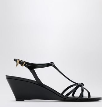 Prada Wedge sandal in black leather
