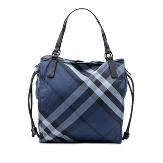 Burberry Pre-owned Burberry Supernova Check Nylon Buckleigh Tote CNDONHOUDON