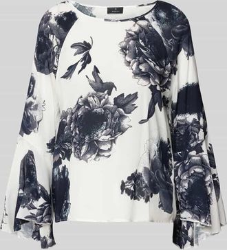 Monari Regular Fit Bluse mit Rundhalsausschnitt in Marine, Gr&ouml;&szlig;e 34