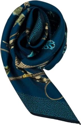 Borbonese Silky Scarves, female, Blue, Size: ONE SIZE Silk Scarf
