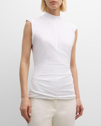3.1 Phillip Lim Draped Mock-Neck Tank Top